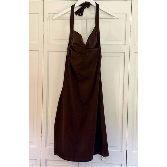 Victoria’s Secret Y2K ipex BROWN halter dress built in bra size 38c - Picture 10 of 10